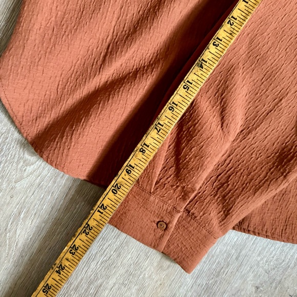 Zara Rust tie front top Medium M Classy Date Interview Dinner - Picture 6 of 7